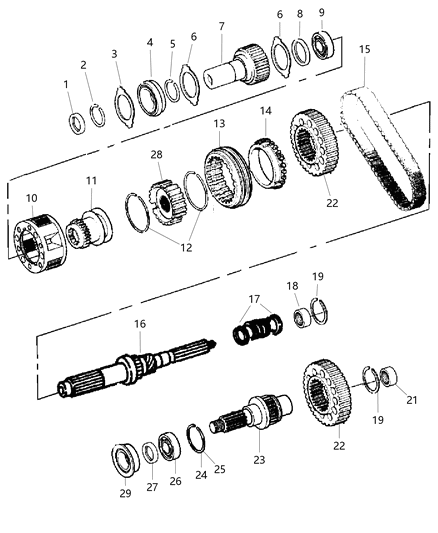 2012 Ram 1500 Gear Train of Manual Transmission Diagram 2 - Thumbnail
