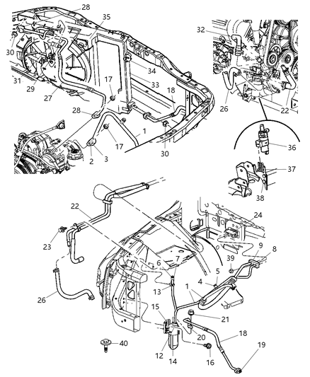 2007 Chrysler Aspen Check Valve Diagram for 4882331