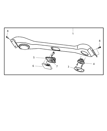 2001 Jeep Wrangler Overhead Speakers - Soundbar Diagram