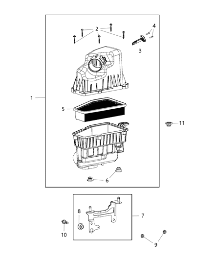 2019 Jeep Cherokee Air Cleaner Diagram 2 - Thumbnail