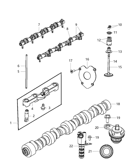 2011 Ram 2500 Camshaft & Valvetrain Diagram 1 - Thumbnail