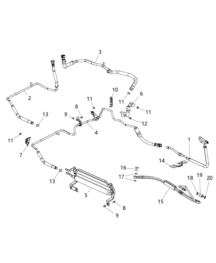 2019 Ram ProMaster 2500 Power Steering Hoses Diagram 2 - Thumbnail