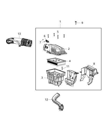 2021 Jeep Gladiator Air Cleaner Diagram 1 - Thumbnail