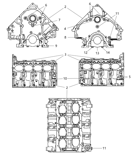 2008 Dodge Ram 1500 Engine Cylinder Block And Hardware Diagram 3 - Thumbnail