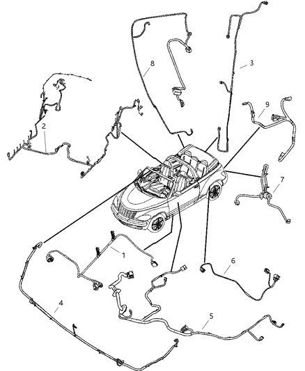 2006 Chrysler PT Cruiser Wiring Body Diagram 1 - Thumbnail