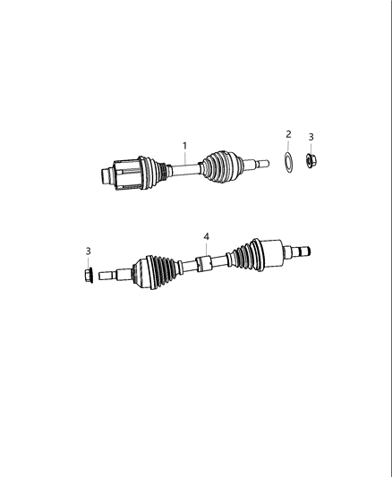 2018 Dodge Journey Shafts, Axle Diagram 2 - Thumbnail