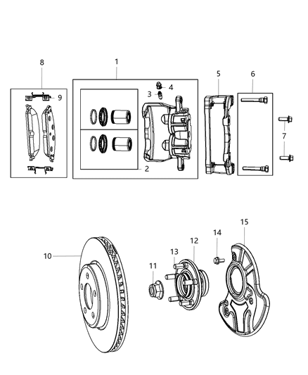 2012 Dodge Charger Front Brakes Diagram 4 - Thumbnail