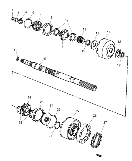 1998 Jeep Wrangler Output Shaft Diagram 2 - Thumbnail