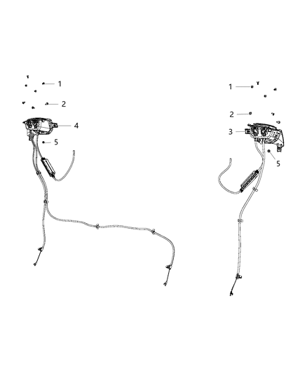 2018 Jeep Wrangler All-new Model Split Seat - Cables Diagram