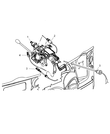 2007 Dodge Magnum Gearshift Controls Diagram 2 - Thumbnail
