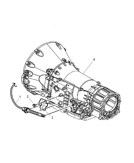2006 Jeep Commander Shifter Cable Lever & Bracket Diagram 1 - Thumbnail