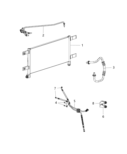 2014 Ram 2500 Transmission Oil Cooler & Lines Diagram 2 - Thumbnail