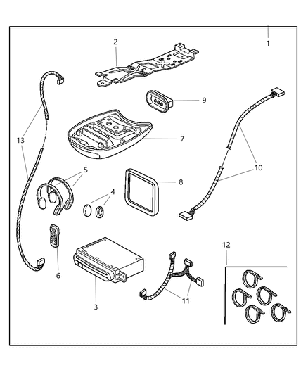 2002 Dodge Caravan Media System - Rear Seat Diagram 1 - Thumbnail