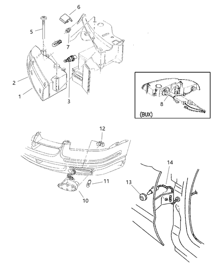 2000 Dodge Stratus Composite Assembly Diagram for 4630872AB
