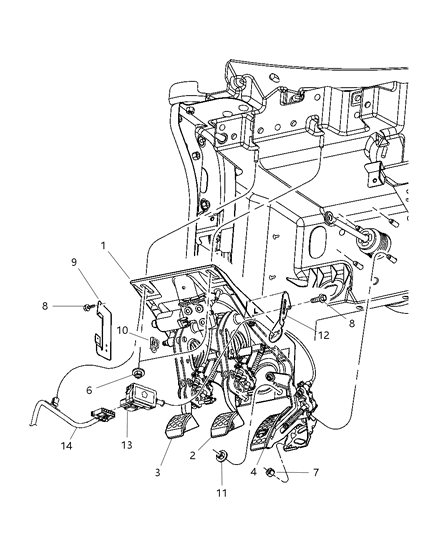 2004 Dodge Viper Bracket Wiring Harness Diagram for 5029211AB