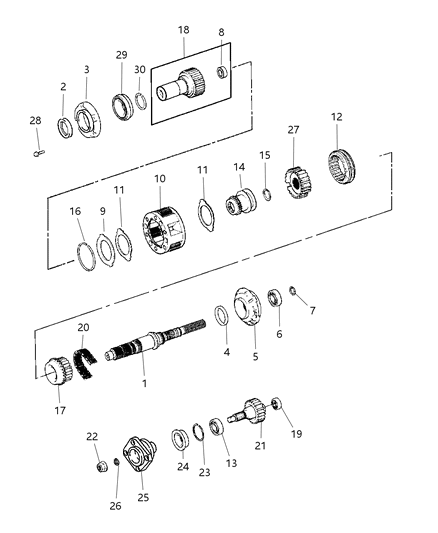2001 Dodge Durango Gear Train Diagram 1 - Thumbnail