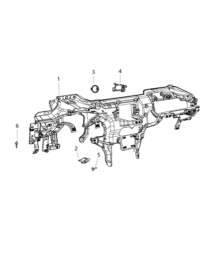 2020 Dodge Durango Instrument Panel & Structure Diagram 2 - Thumbnail