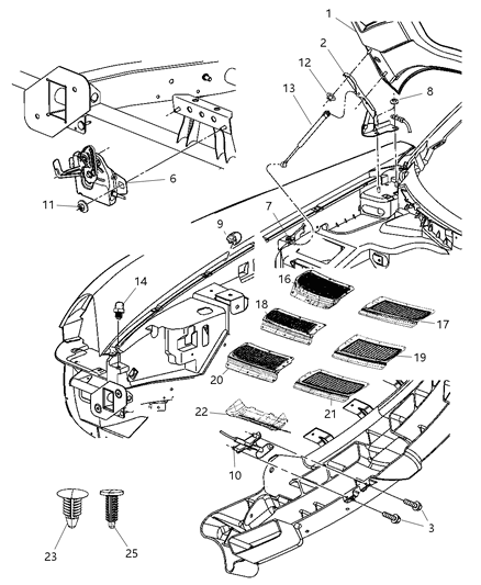 2008 Dodge Viper Screw Tapping Round Head M5.0X2.24X20.00 Diagram for 6104635AB