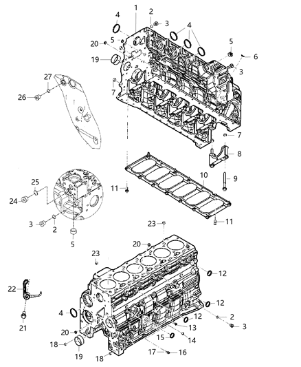 2018 Ram 2500 Engine Cylinder Block And Hardware Diagram 4 - Thumbnail
