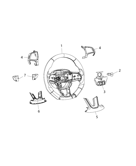 2017 Dodge Charger Steering Wheel Assembly Diagram 2 - Thumbnail