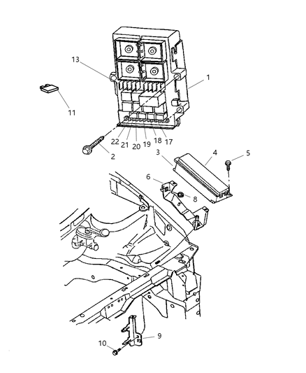 1998 Dodge Grand Caravan Junction Block Relay Diagram for 4707996AE