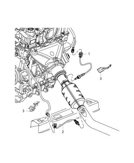 2019 Jeep Cherokee Oxygen Sensors Diagram 1 - Thumbnail