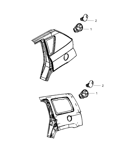2009 Jeep Compass Fuel Filler Door Diagram