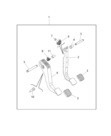 2020 Ram ProMaster 2500 Pedal Assembly Diagram 2 - Thumbnail