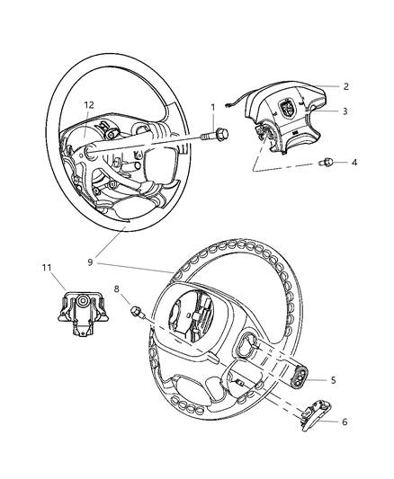2007 Dodge Ram 3500 Cab Chassis Steering Wheel Diagram