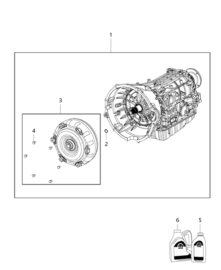 2013 Ram 5500 Transmission / Transaxle Assembly of Automatic Transmission Diagram