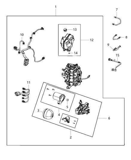 2014 Dodge Dart Washer Sealing Diagram for 68190588AA