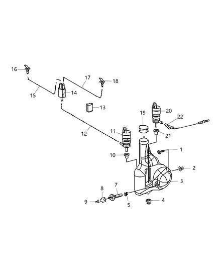 2008 Dodge Sprinter 2500 Front Washer System of Electrical Diagram