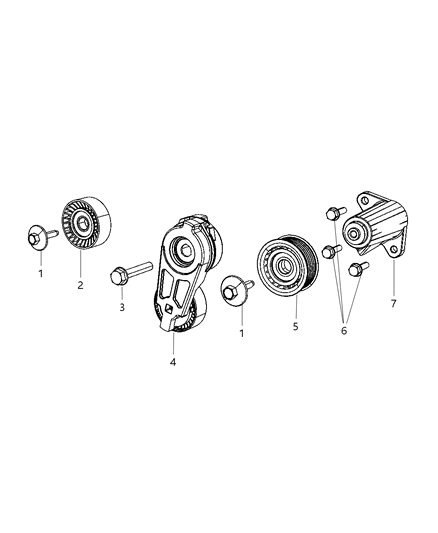 2012 Dodge Challenger Pulley & Related Parts Diagram 2 - Thumbnail