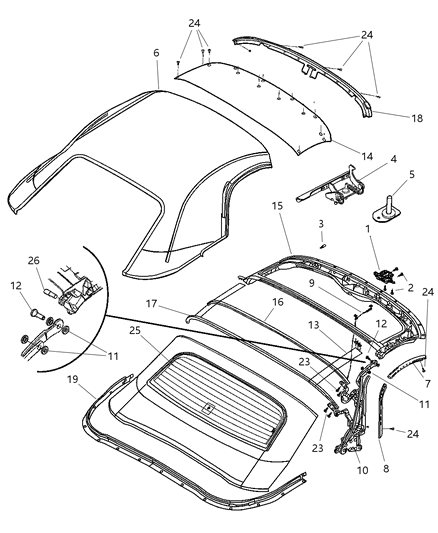 2010 Dodge Viper Insert Screw, Lower Diagram for 6507167AA