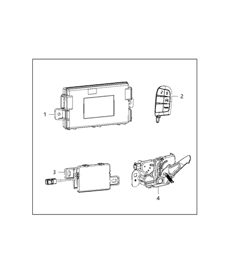 2015 Dodge Charger Remote Start of Mopar Accessories - Component Parts Diagram