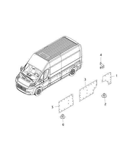 2021 Ram ProMaster 2500 Quarter Trim Panel Diagram 3 - Thumbnail