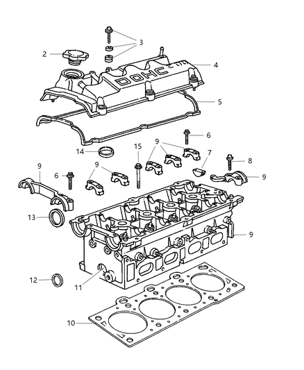 2004 Chrysler PT Cruiser Cylinder Head Diagram 1 - Thumbnail