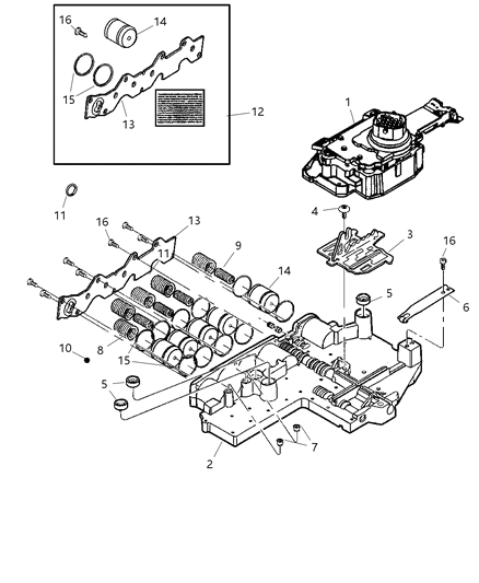 2004 Dodge Dakota Solenoid Transmission Diagram for 52119435AA