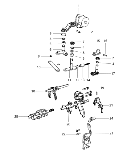 2011 Dodge Avenger Pin Roll Diagram for 5160355AB
