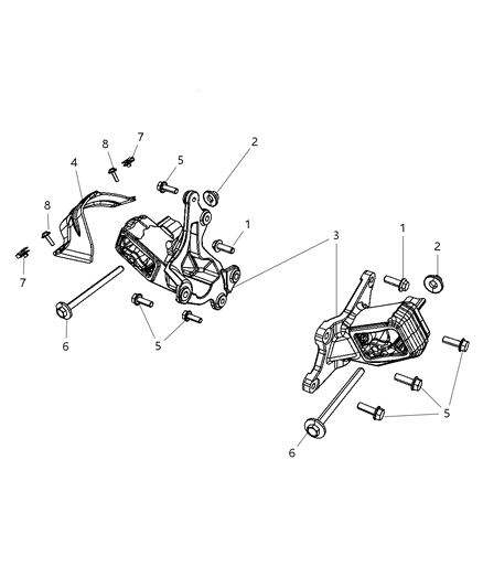 2009 Jeep Wrangler Engine Mounting Diagram 2 - Thumbnail