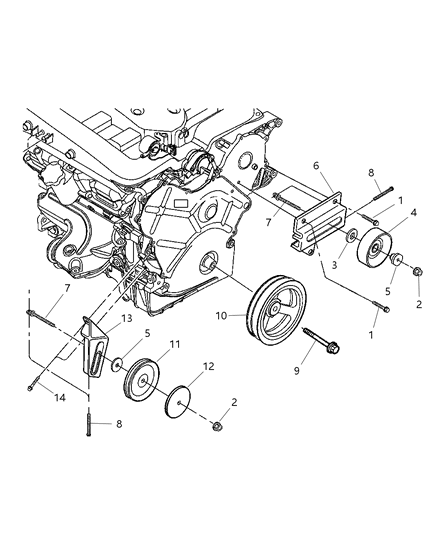 1998 Dodge Intrepid Drive Pulleys Diagram 2 - Thumbnail
