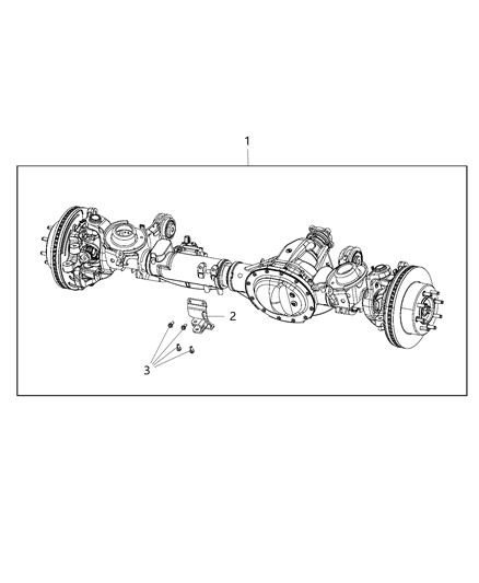 2018 Ram 3500 Cab Chassis Front Axle Assembly Diagram 2 - Thumbnail