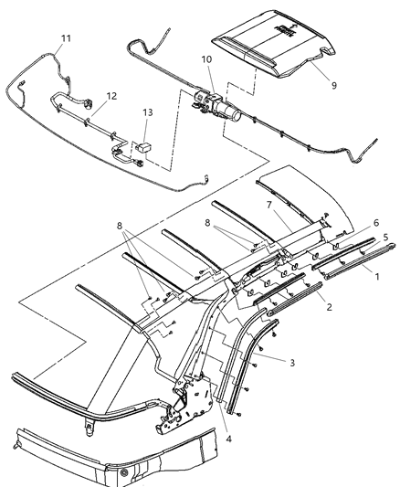 2006 Chrysler PT Cruiser Motor & Pump Diagram for 5127344AB