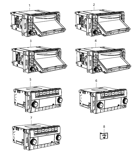 2012 Ram 3500 Radio Multi Media Diagram for 5091169AA