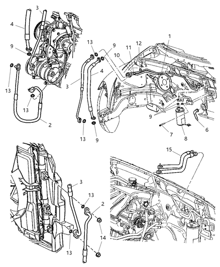 2001 Chrysler PT Cruiser Plumbing - A/C & Heater Diagram 2 - Thumbnail
