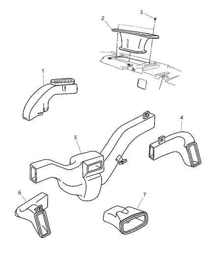 2001 Chrysler Prowler Ducts, A/C Diagram