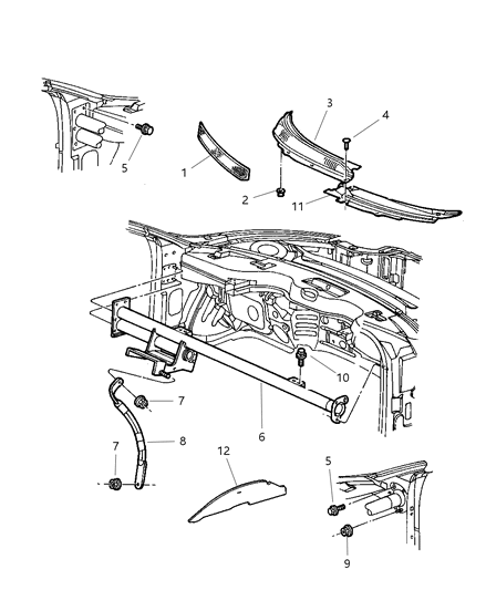 2002 Chrysler Concorde Screen Diagram for 4580638AB