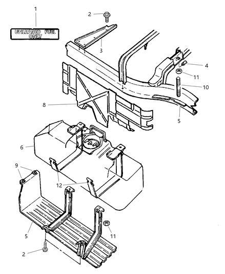 2004 Dodge Dakota Mount Bracket Diagram for 4279783AB