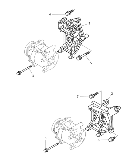 2002 Chrysler Sebring Coupe Compressor Mounting Diagram