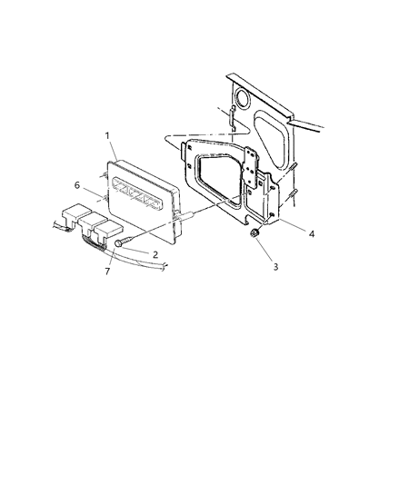 2003 Dodge Ram 1500 Module Powertrain Control Diagram for 56040460AB